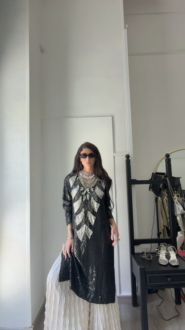 NOIR MIRAGE — Vintage Handmade Dress