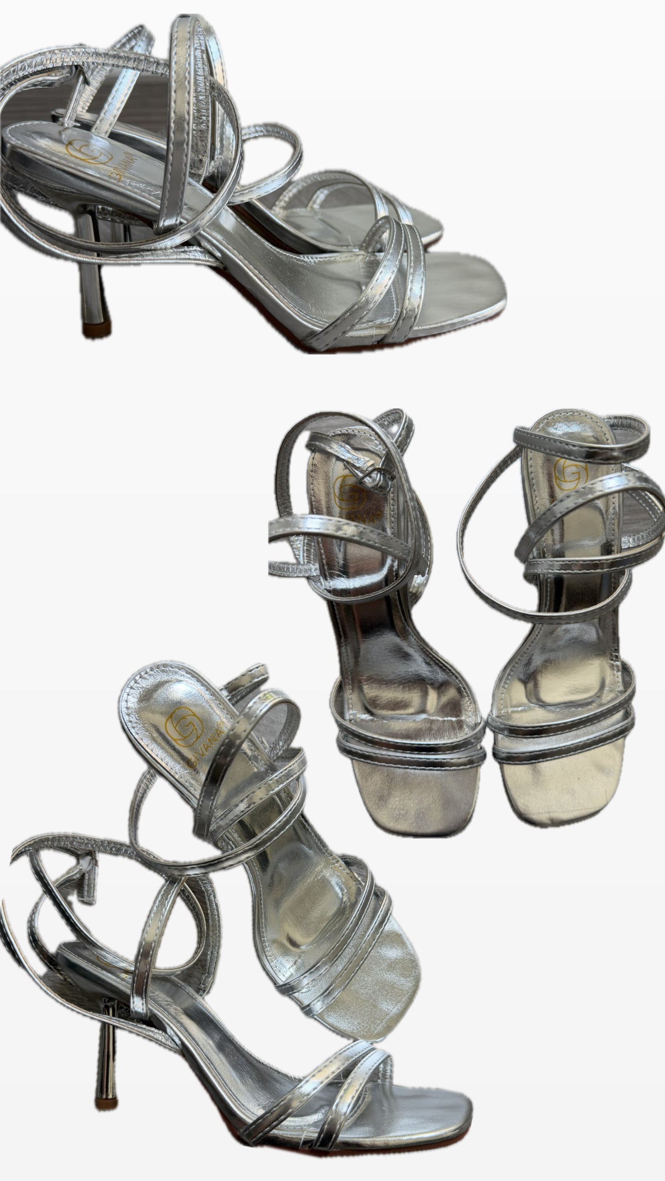 Liquid Silver Sandals