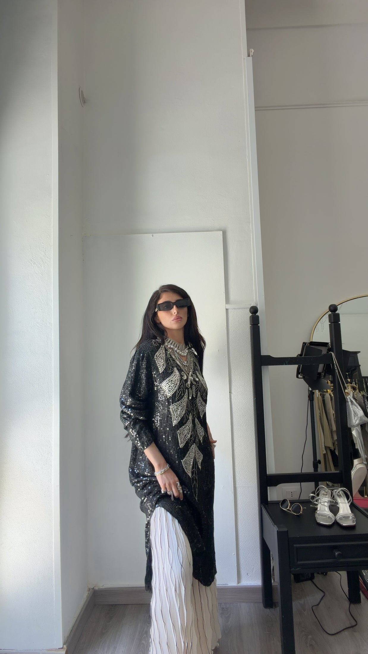 NOIR MIRAGE — Vintage Handmade Dress