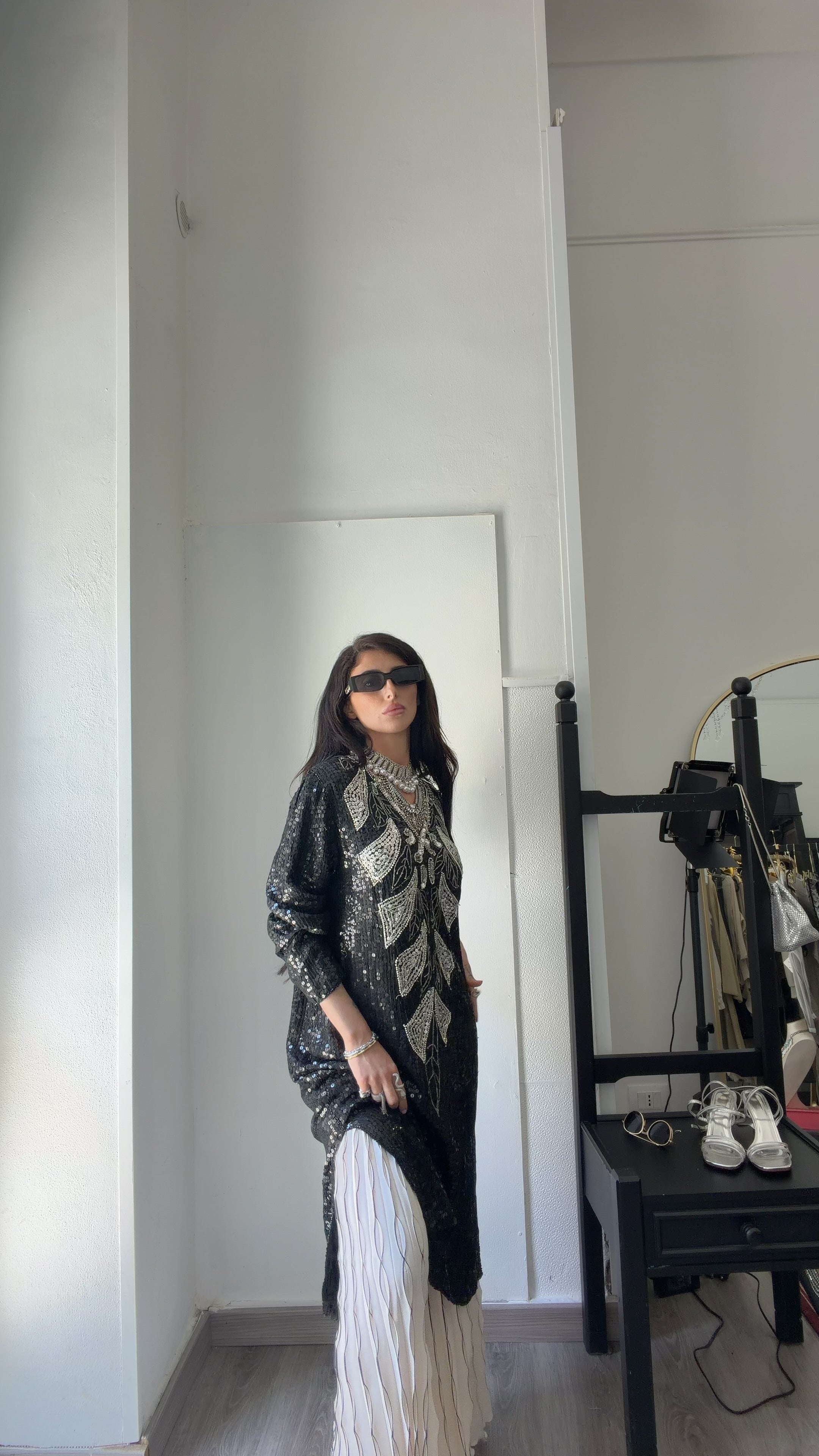 NOIR MIRAGE — Vintage Handmade Dress