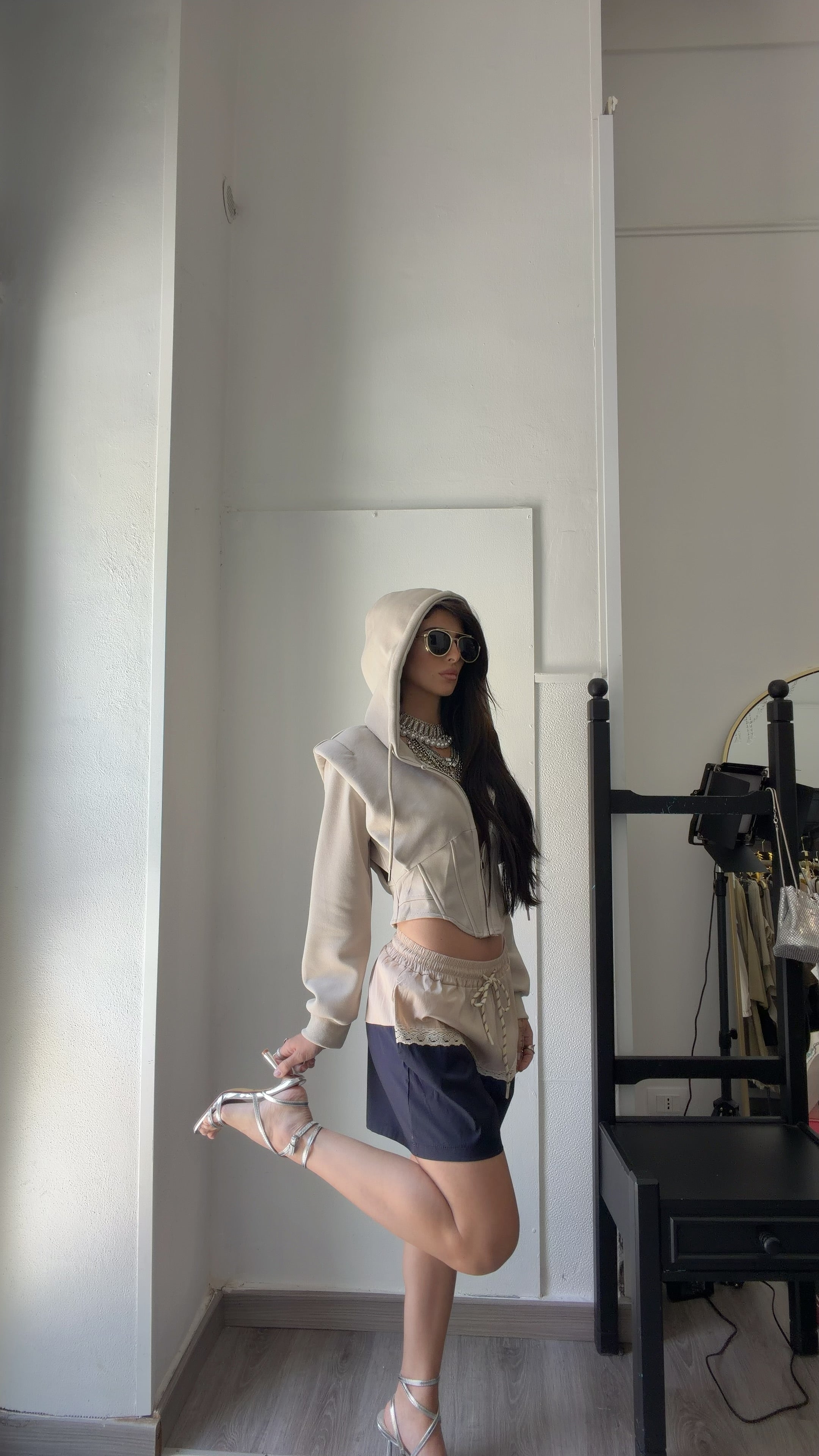 DUST LOUNGE — Layered Lace Shorts