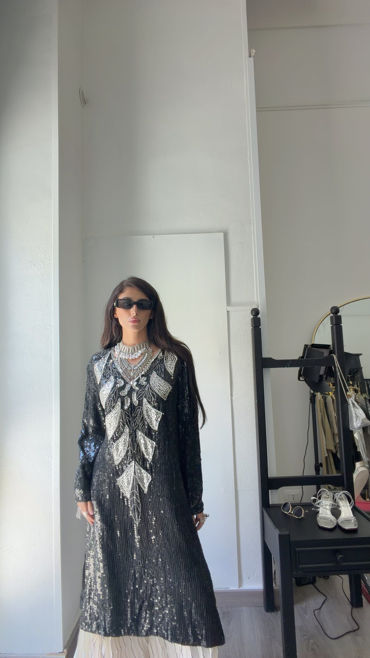 NOIR MIRAGE — Vintage Handmade Dress