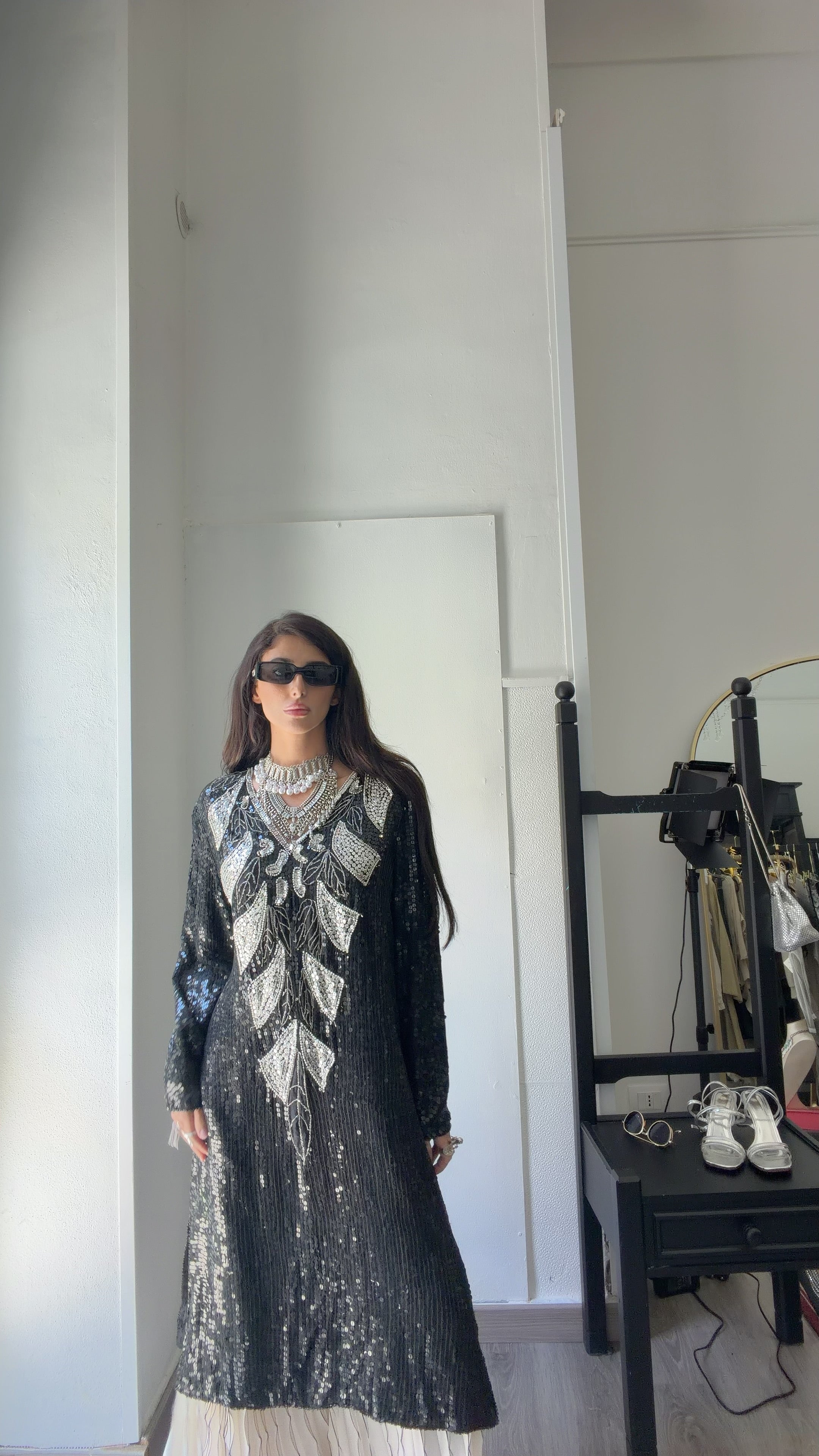NOIR MIRAGE — Vintage Handmade Dress