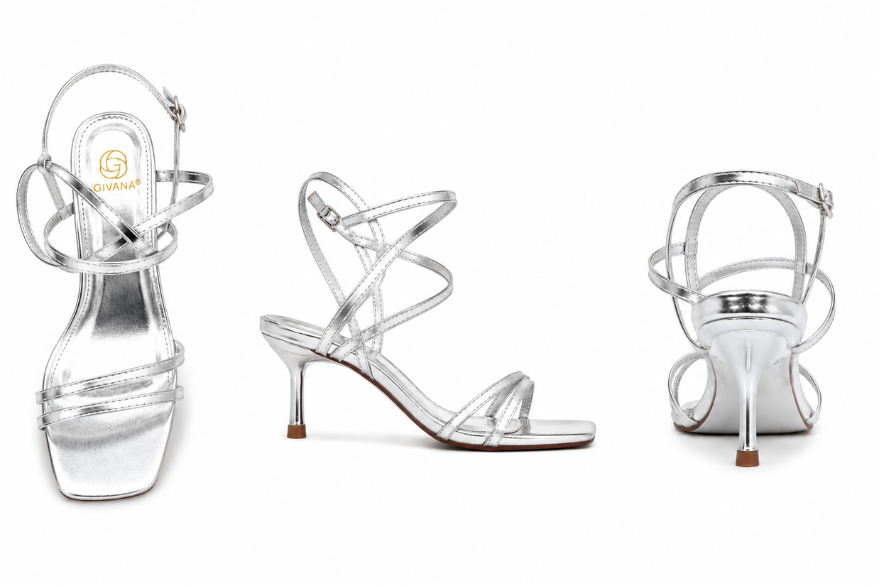 Liquid Silver Sandals