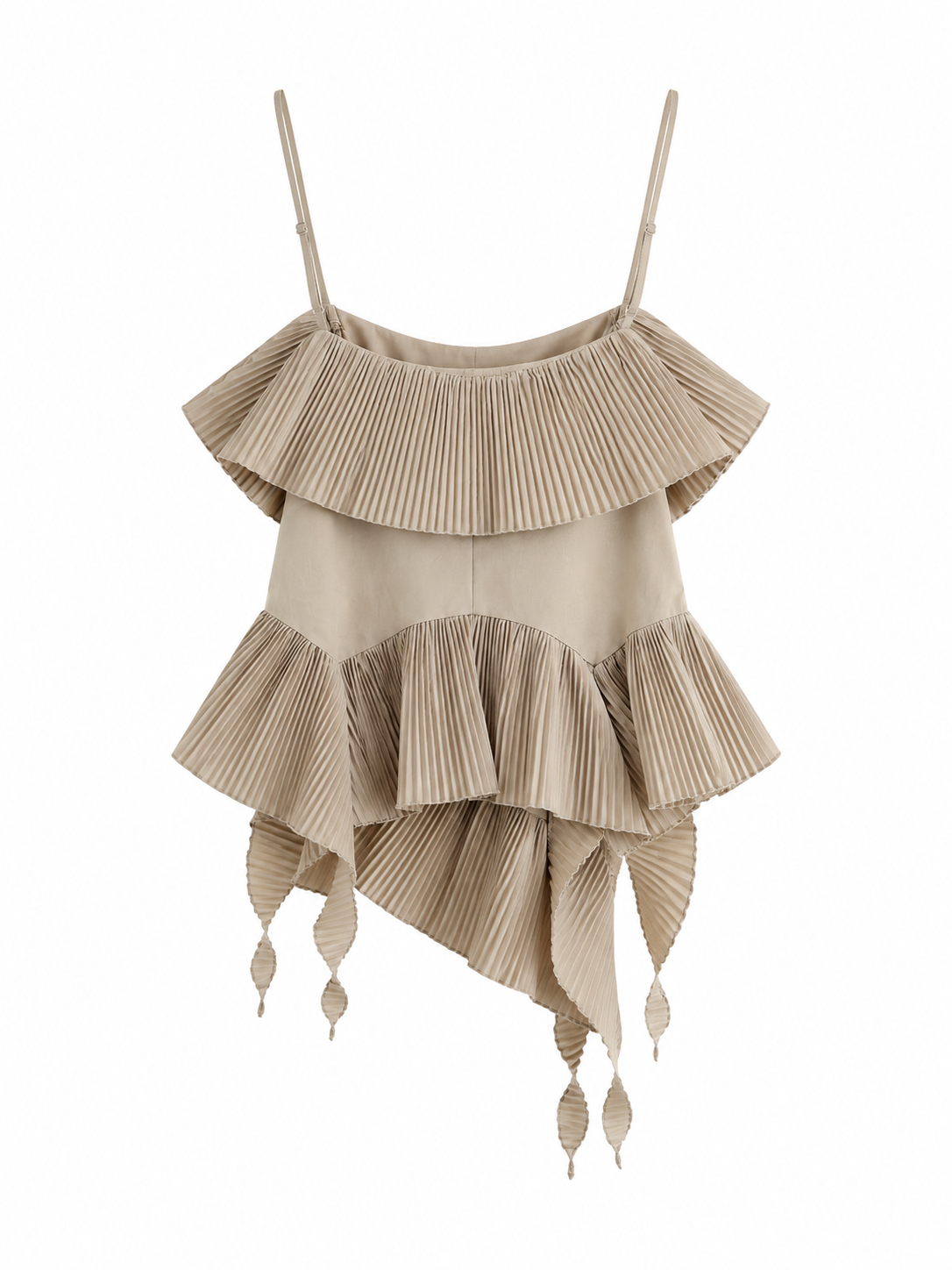 DESERT ORIGAMI — Sculpted Pleated Top