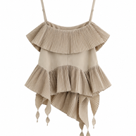 DESERT ORIGAMI — Sculpted Pleated Top