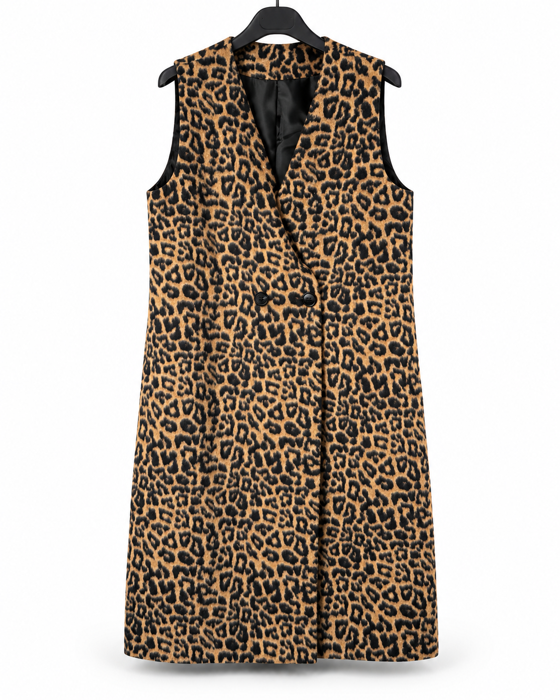 Gilet Lungo Leopardato