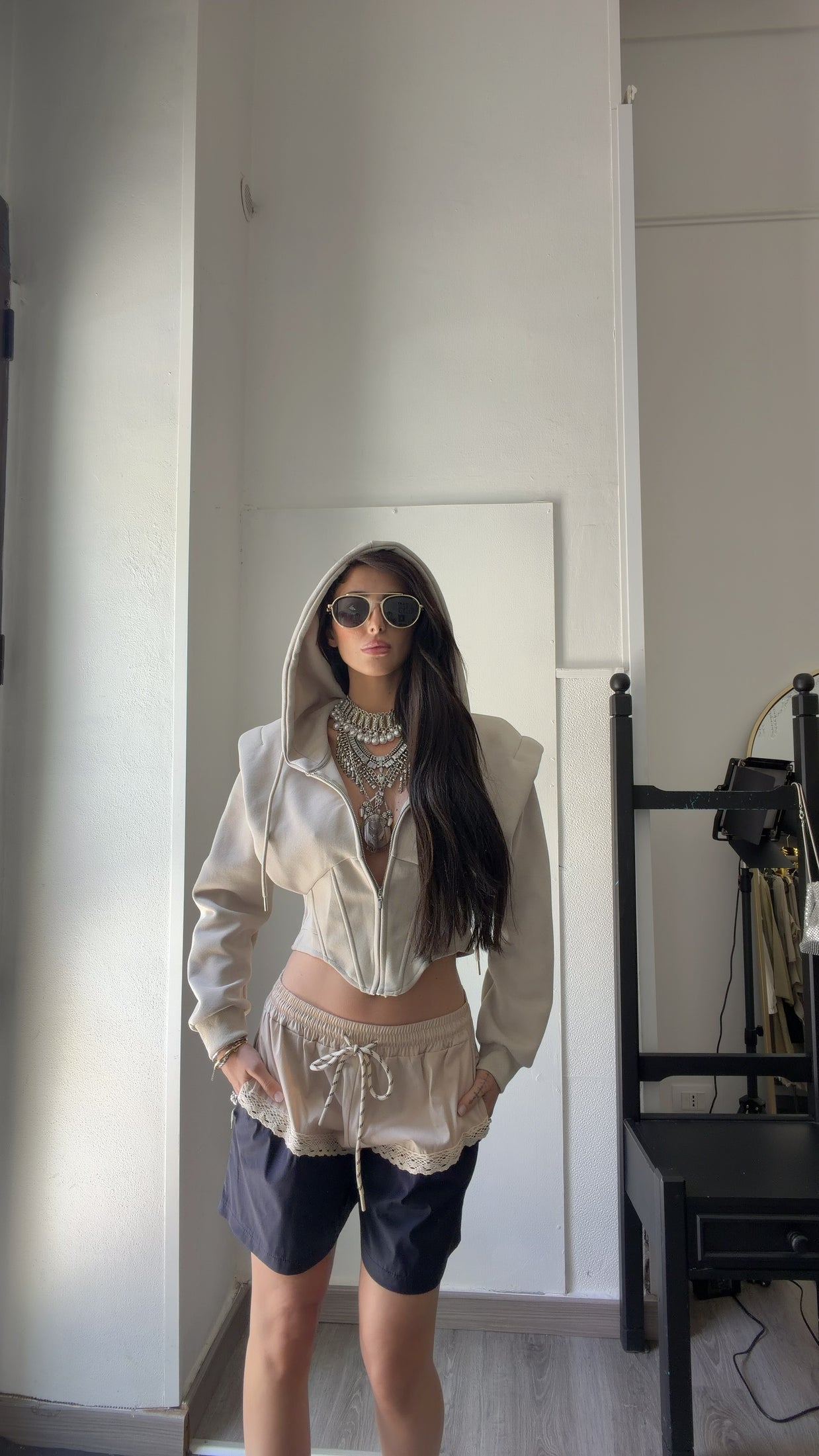 DUST LOUNGE — Layered Lace Shorts