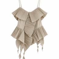 DESERT ORIGAMI — Sculpted Pleated Top
