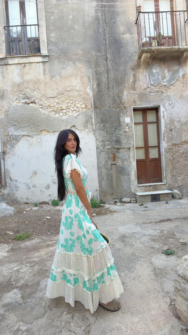 VESTITO menta&pizzo