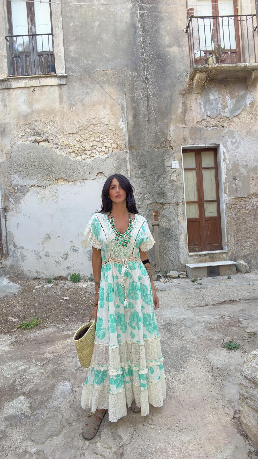 VESTITO menta&pizzo