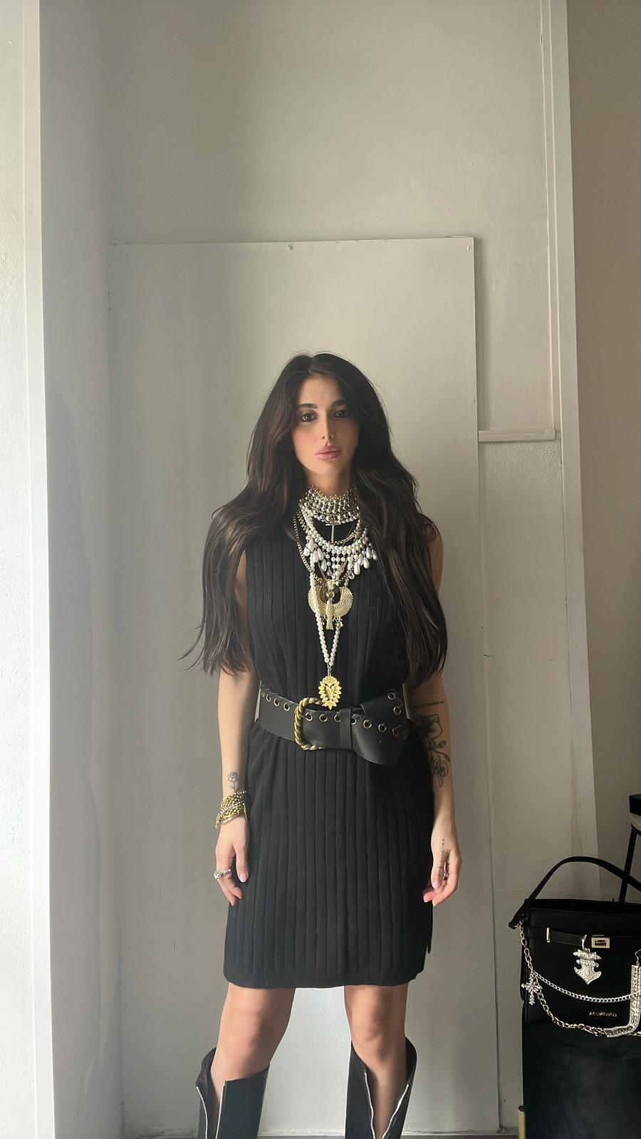 GILET A COSTINE NERO