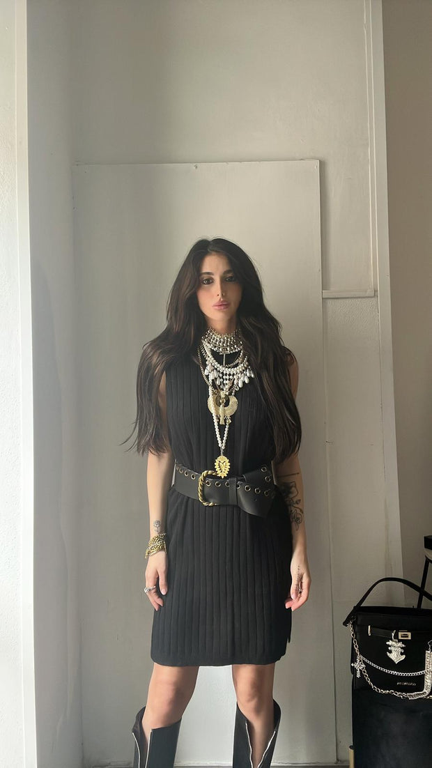 GILET A COSTINE NERO