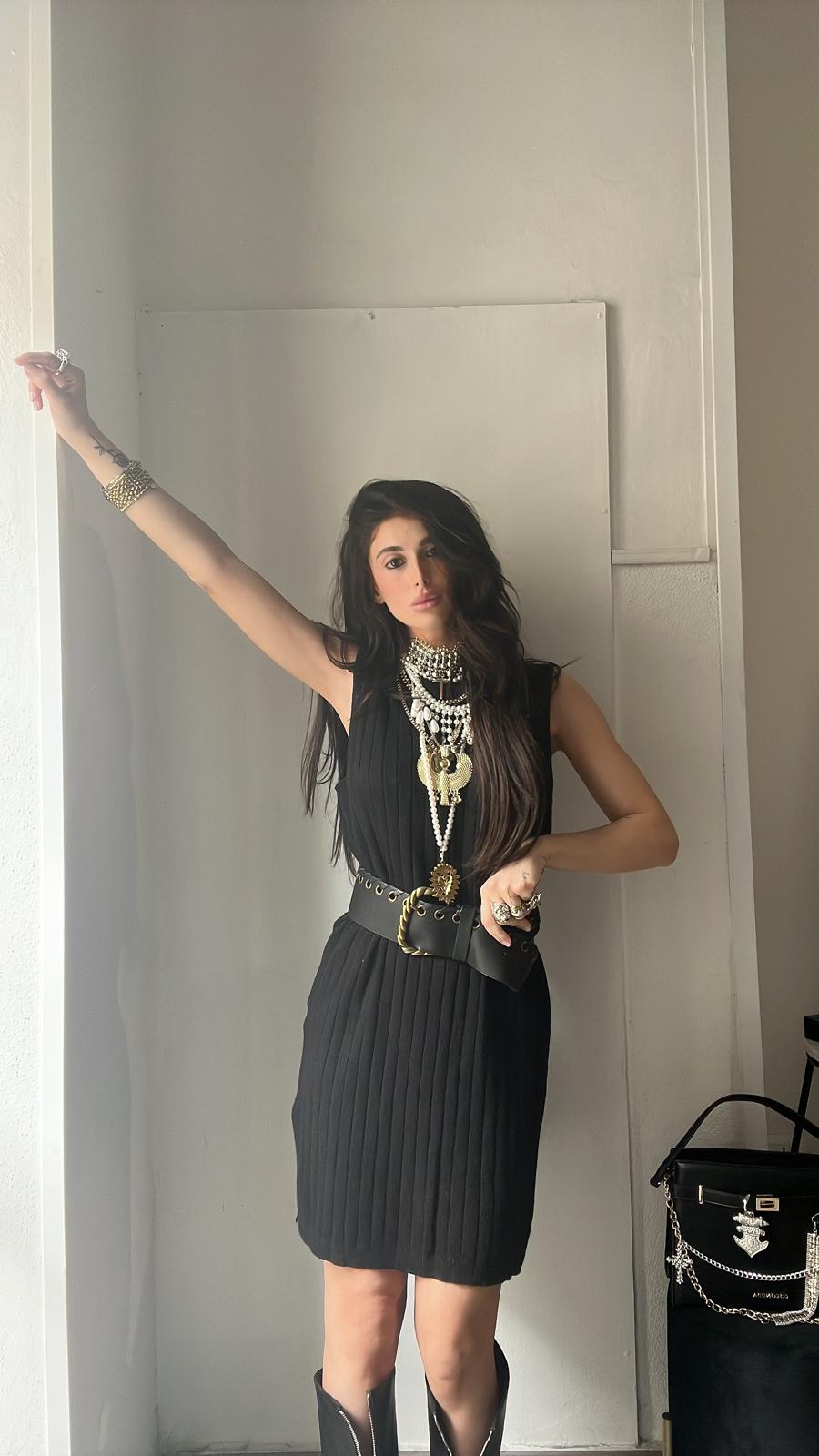 GILET A COSTINE NERO