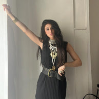 GILET A COSTINE NERO