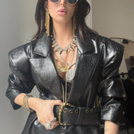 BLAZER ECOPELLE NERO