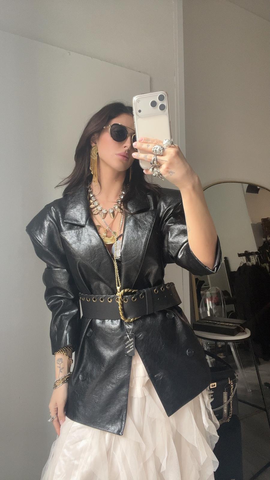 BLAZER ECOPELLE NERO