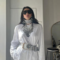 MAGLIA BIANCA CON SPALLINE