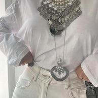 MAGLIA BIANCA CON SPALLINE