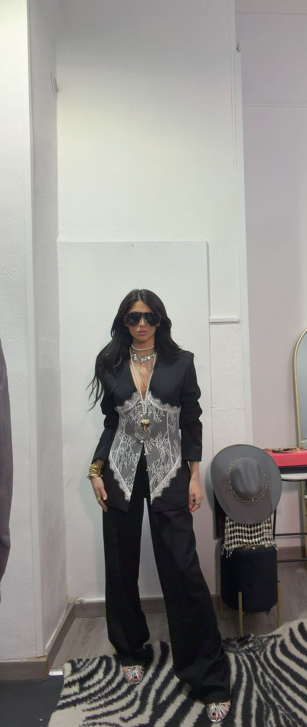 COORDINATO PIZZO NERO