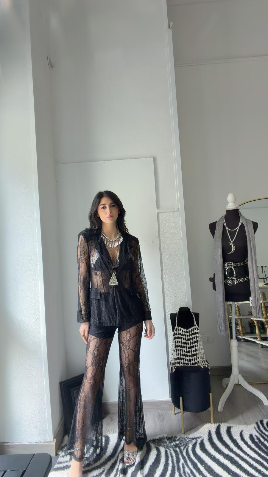 COORDINATO PIZZO NERO