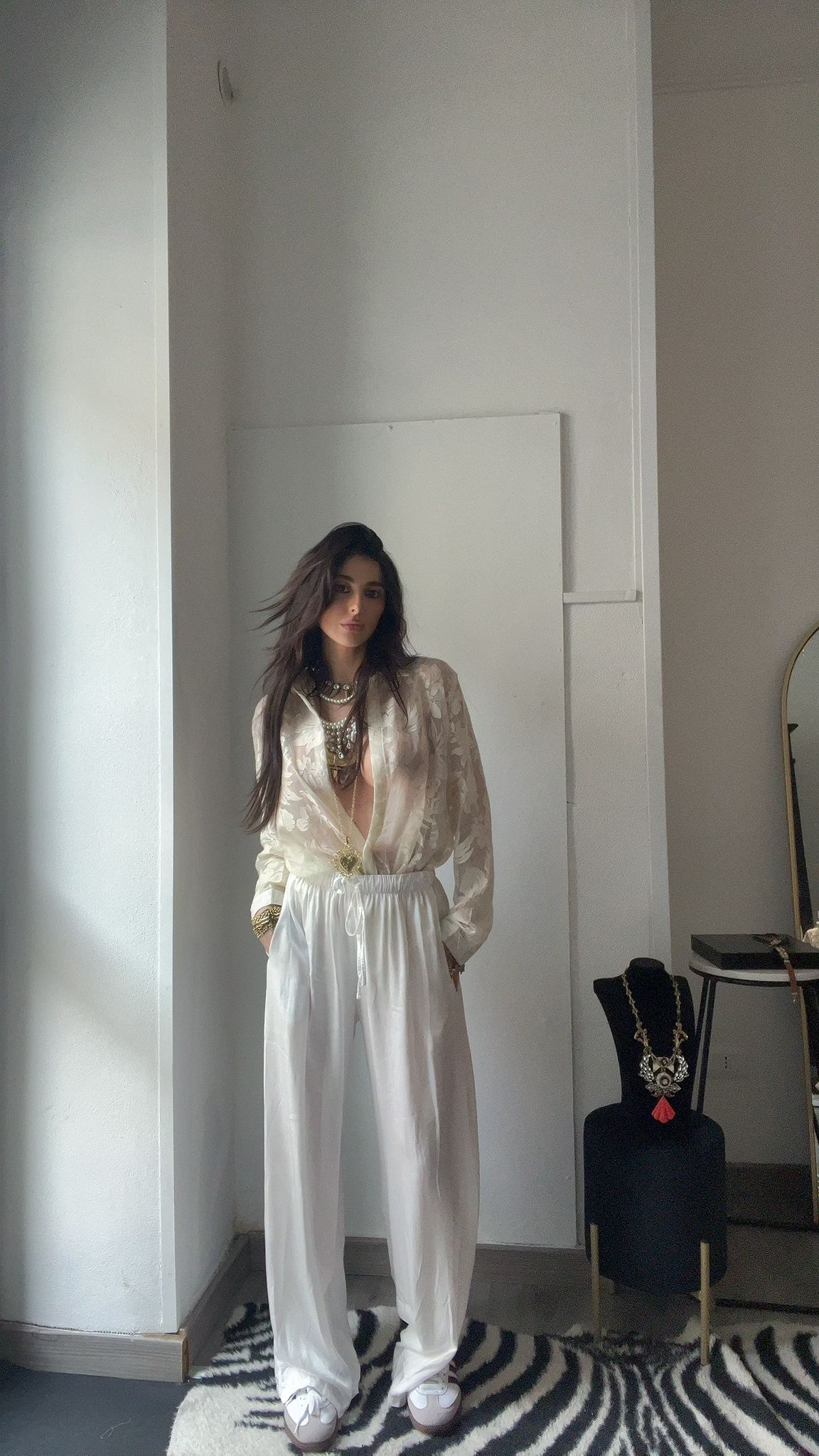 PANTALONE BIANCO ESSENZA