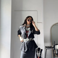 COORDINATO PIZZO NERO