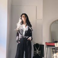 PANTALONE NERO FRANGE