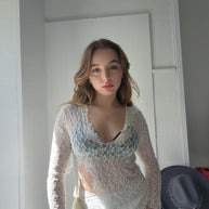 MAGLIA IN PIZZO ASIMMETRICO