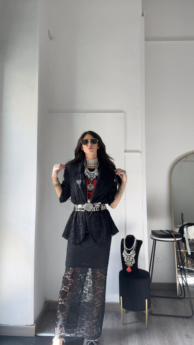 COORDINATO PIZZO NERO