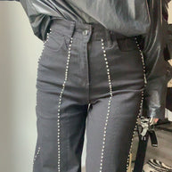 JEANS NERO DI PERLE
