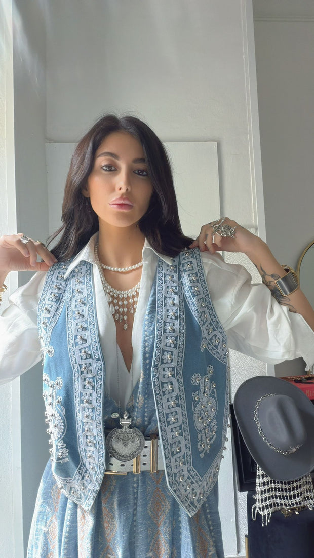 GILET BOHO DENIM