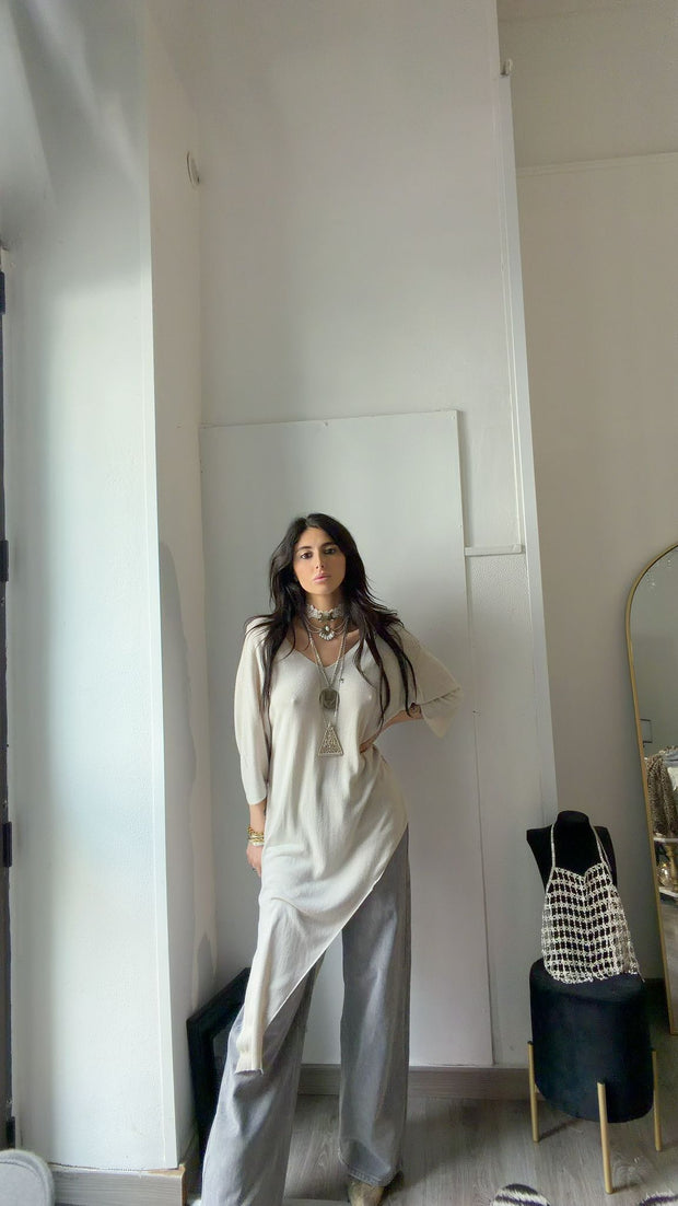 MAGLIA BEIGE FLOW