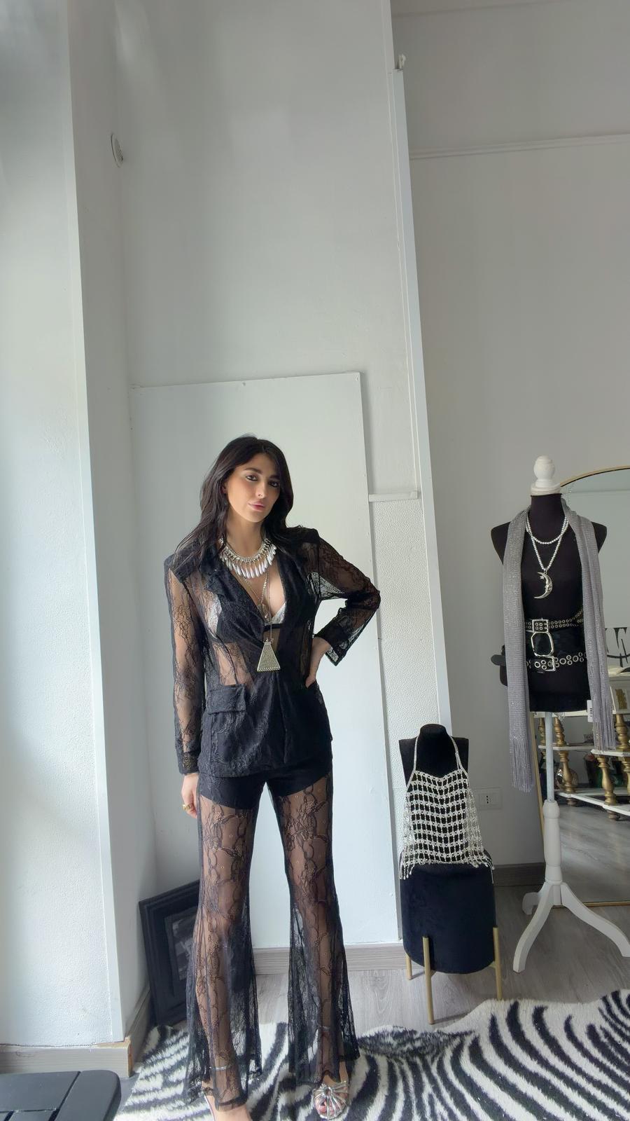 COORDINATO PIZZO NERO