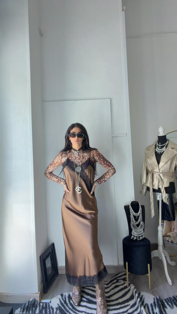 ABITO MOCHA LACE