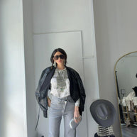JEANS GRIGIO BOTTON