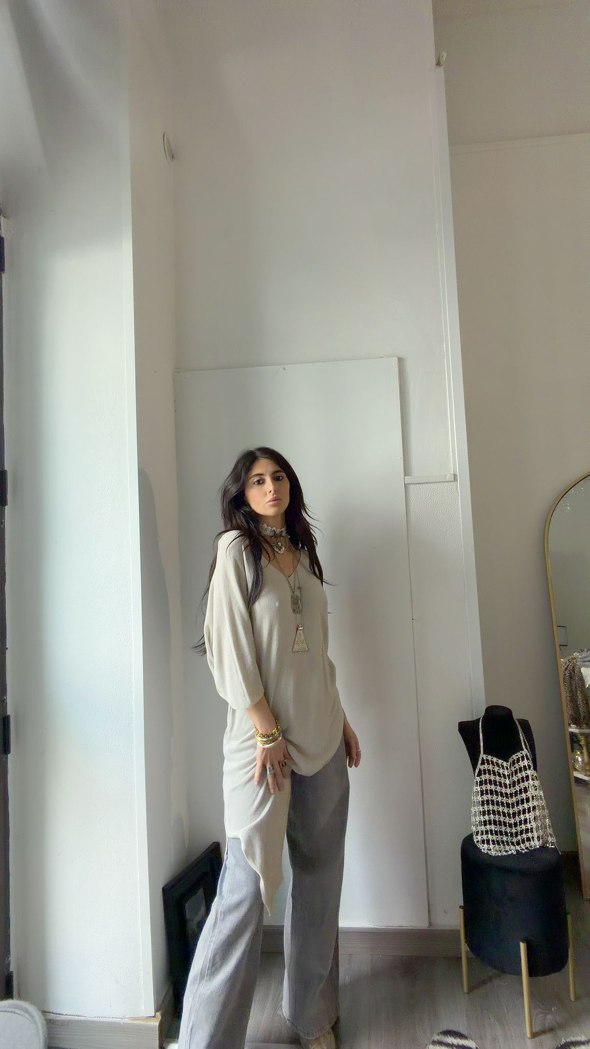 MAGLIA BEIGE FLOW