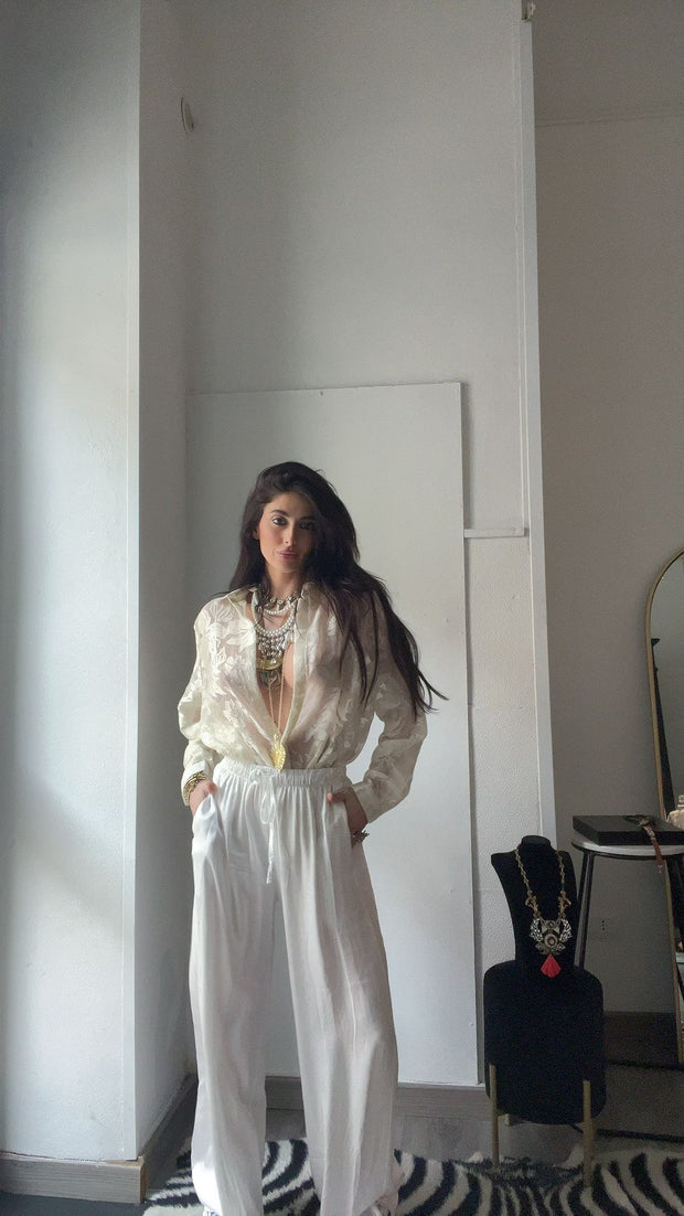 PANTALONE BIANCO ESSENZA