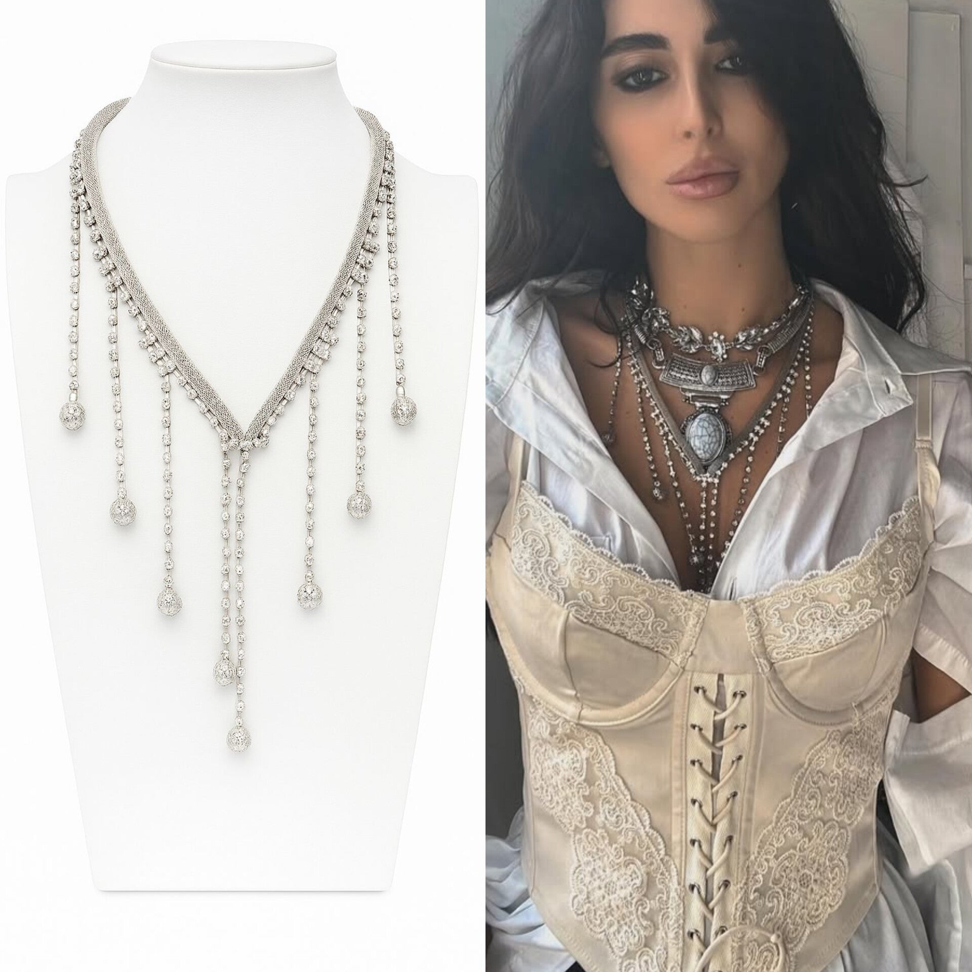 COLLANA LACRIME D'ARGENTO