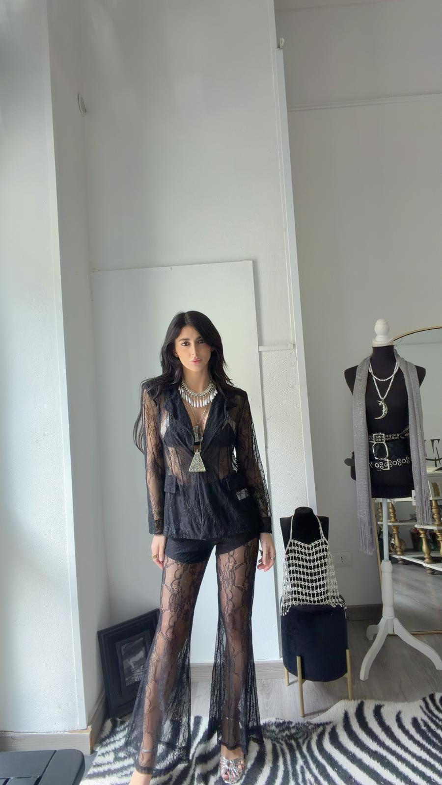 COORDINATO PIZZO NERO