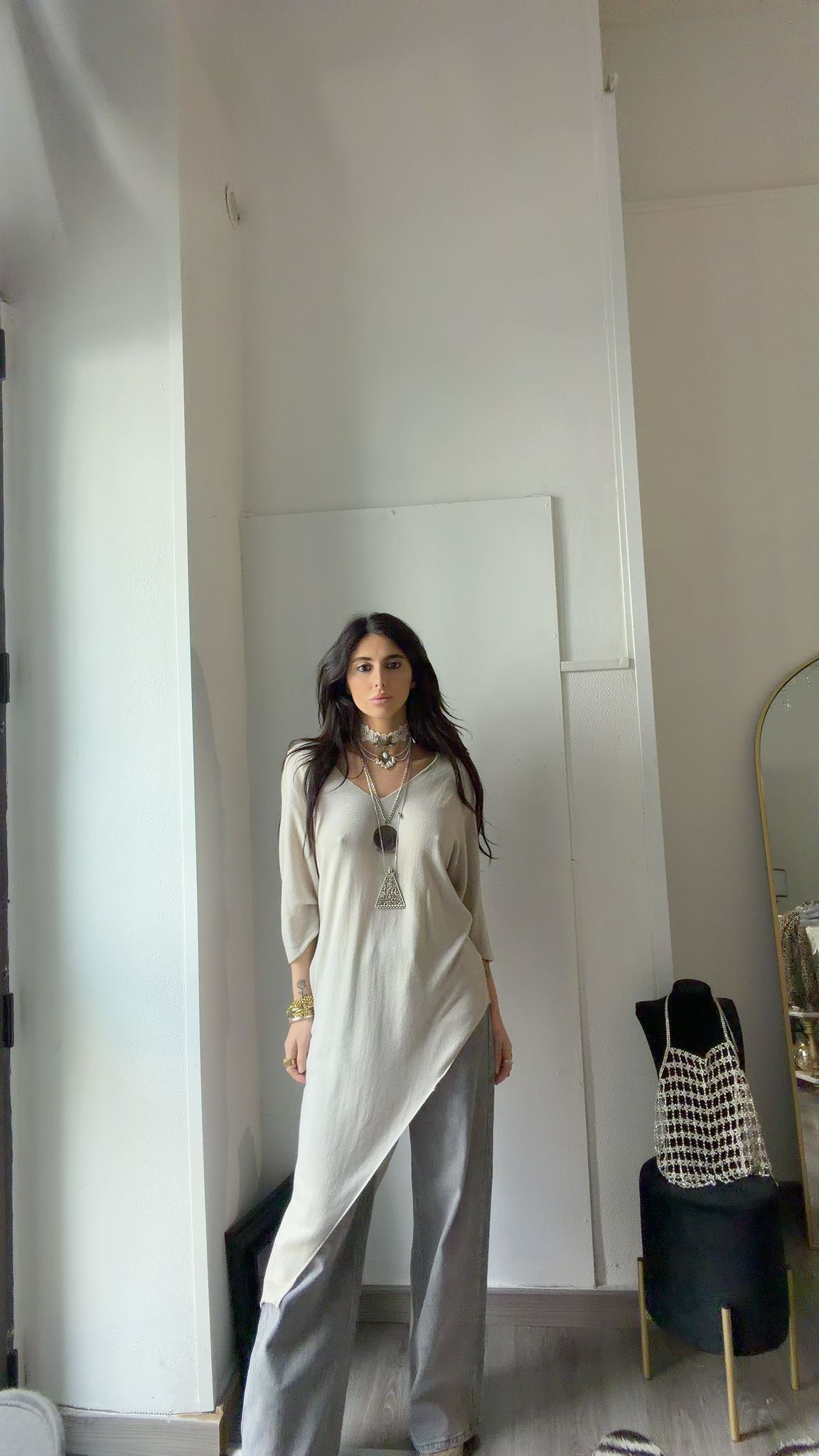 MAGLIA BEIGE FLOW